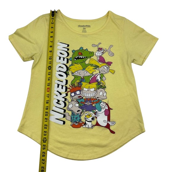 NICKELODEON Yellow Short‎ Sleeve Juniors Plus Size 2X T Shirt Rugrats - Picture 8 of 9